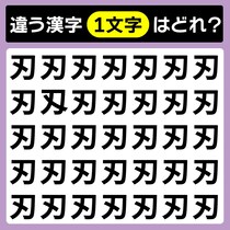 【間違い探し】違う文字はどこかな？【毎日脳トレ】