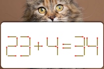 【マッチ棒パズル】1本だけ動かして正しい式にしよう！「23＋4＝34」【毎日脳トレ】