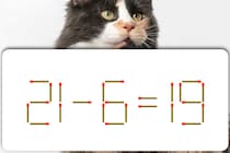 【マッチ棒パズル】何秒で解けるかチャレンジ！「21－6＝19」【毎日脳トレ】