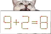 【マッチ棒パズル】1本だけ動かして正しい式にしてください！「9＋2＝8」【毎日脳トレ】