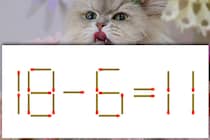【マッチ棒パズル】正しくできるかな？「18－6＝11」【毎日脳トレ】