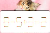 【マッチ棒パズル】正しい式にしよう！「8－5＋3＝2」【毎日脳トレ】