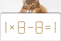 【マッチ棒パズル】正しい式にしよう！「1×8－8＝1」【毎日脳トレ】