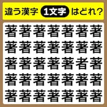 【間違い探し】違う文字はど～れ？【毎日脳トレ】