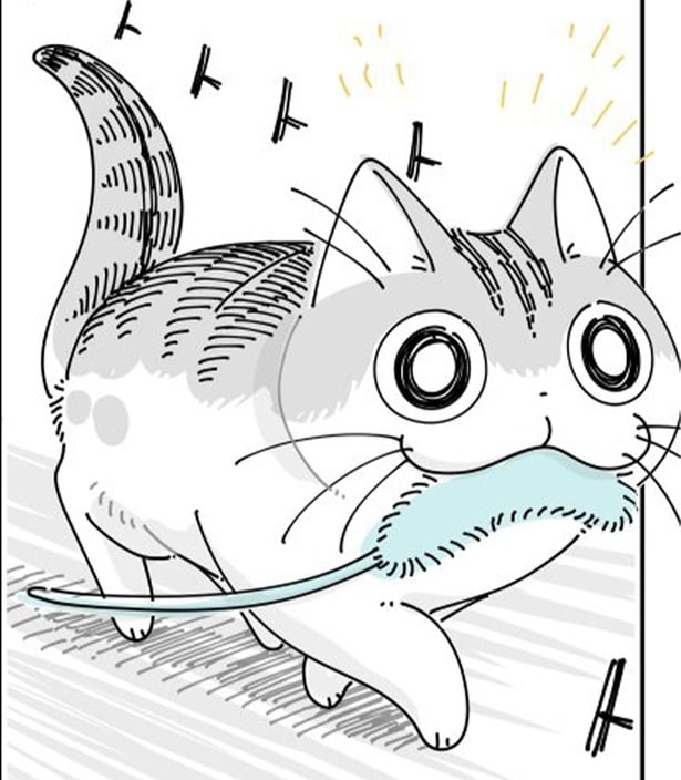 【ネコ漫画】大好きな飼い主と遊びたい愛猫!?忙しくて気づいてもらえず「刹那かわいい」「健気だね」などコメント殺到！