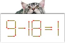 【マッチ棒パズル】正しい式にしよう！「9－18＝1」【毎日脳トレ】
