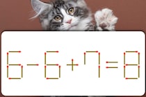 【マッチ棒パズル】どこがおかしい？「6－6＋7＝8」【毎日脳トレ】