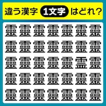【間違い探し】違う文字を探そう！【毎日脳トレ】