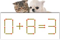 【マッチ棒パズル】正しい式にできる？「0＋8＝3」【毎日脳トレ】