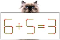 【マッチ棒パズル】正しい式にしよう！「6＋5＝3」【毎日脳トレ】