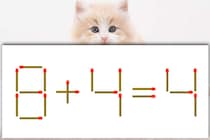 【マッチ棒パズル】正しい式にしよう！「8＋4＝4」【毎日脳トレ】