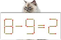 【マッチ棒パズル】正しい式にしよう！「8－9＝2」【毎日脳トレ】