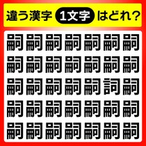 【間違い探し】1つだけ違う文字があるよ！【毎日脳トレ】