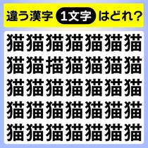 【間違い探し】違う文字はど～こだ？【毎日脳トレ】