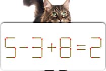 【マッチ棒パズル】正しい式にして！「5－3＋8＝2」【毎日脳トレ】