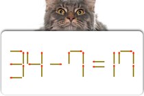 【マッチ棒パズル】正しい式に直そう♪「34－7＝17」【毎日脳トレ】