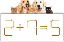 【マッチ棒パズル】正しい式に直してください！「2＋7＝5」【毎日脳トレ】