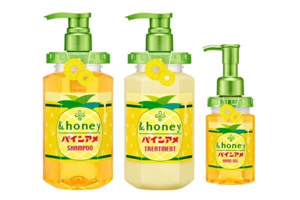 ロングセラー商品「パインアメ」がヘアケア商品に！？「&honey」初コラボ、「パインアメハニー」の香り