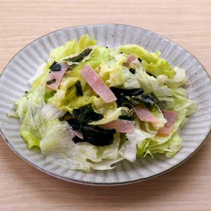 やみつき副菜♪レタスとわかめの塩ナムル