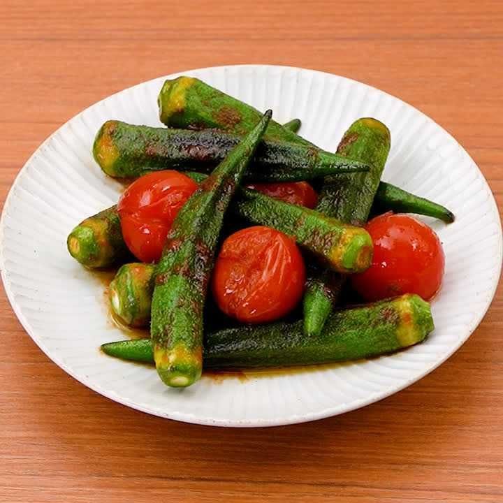 簡単に作れる！オクラとミニトマトの中華風炒め