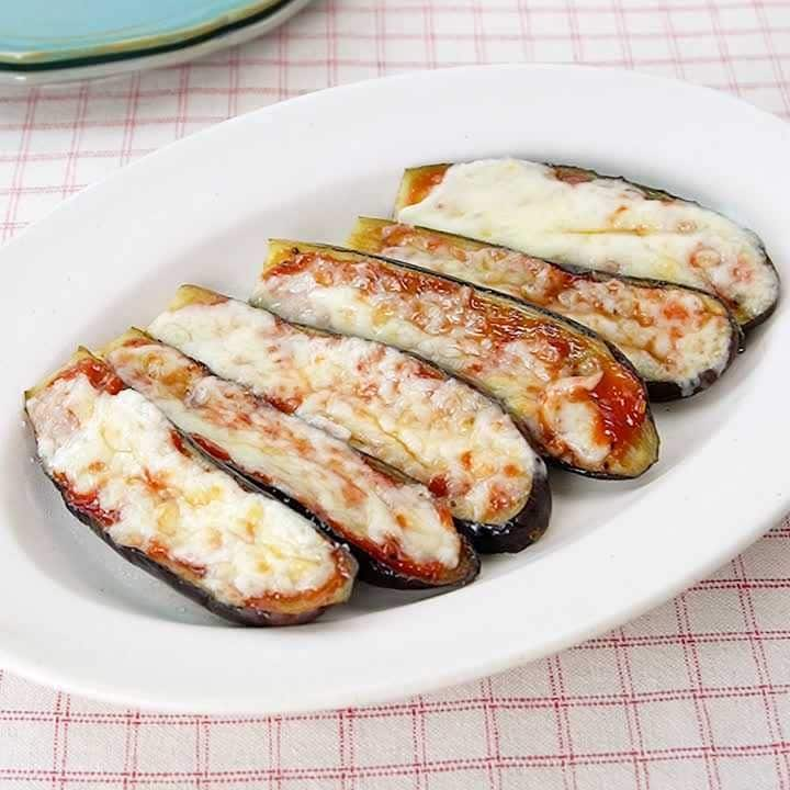 トースターで簡単！なすのピザ風チーズ焼き