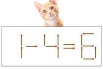 【マッチ棒パズル】正しい式にしよう！「1-4=6」【毎日脳トレ】