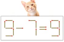 【マッチ棒パズル】正しい式にしよう！「9-7=9」【毎日脳トレ】