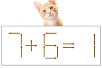 【マッチ棒パズル】正しい式にしよう！「7+6=1」【毎日脳トレ】