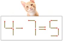 【マッチ棒パズル】正しい式にしよう！「4-7=5」【毎日脳トレ】