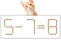 【マッチ棒パズル】正しい式にしよう！「5-7=8」【毎日脳トレ】