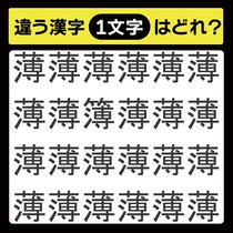 「1文字だけ違う……！」漢字間違い探しで脳トレしよう！【毎日脳トレ】【クイズ】