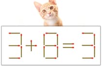 【マッチ棒パズル】正しい式にしよう！「3+8=3」【毎日脳トレ】