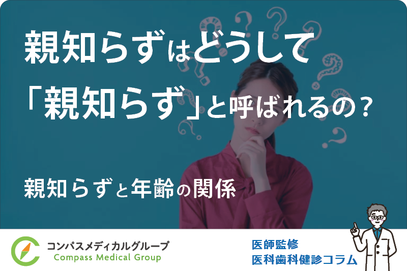 親知らずと年齢の関係 | 親知らずはどうして「親知らず」と呼ばれるの？