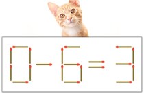 【マッチ棒パズル】正しい式にしよう！「0-6=3」【毎日脳トレ】