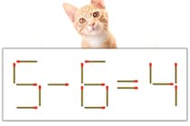 【マッチ棒パズル】正しい式にしよう！「5-6=4」【毎日脳トレ】