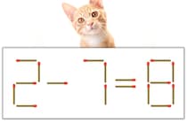 【マッチ棒パズル】正しい式にしよう！「2-7=8」【毎日脳トレ】