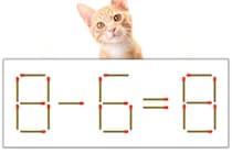 【マッチ棒パズル】正しい式にしよう！「8-6=8」【毎日脳トレ】