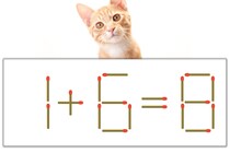 【マッチ棒パズル】正しい式にしよう！「1+6=8」【毎日脳トレ】