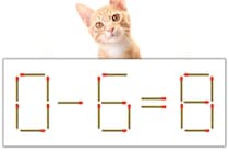 【マッチ棒パズル】正しい式にしよう！「0-6=8」【毎日脳トレ】