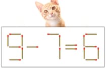 【マッチ棒パズル】正しい式にしよう！「9-7=6」【毎日脳トレ】