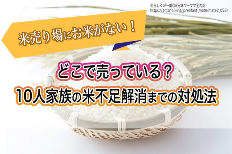 米売り場にお米がない！どこで売っている？10人家族の米不足解消までの対処法