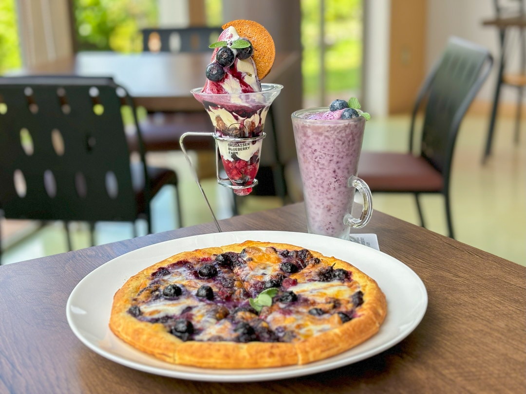 ブルーベリー農園直営カフェでブルーベリーを味わい尽くす！大山のふもとで優雅なカフェタイム｜鳥取県江府町