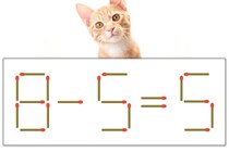 【マッチ棒パズル】正しい式にしよう！「8-5=5」【毎日脳トレ】