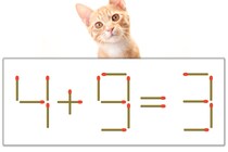 【マッチ棒パズル】正しい式にしよう！「4+9=3」【毎日脳トレ】