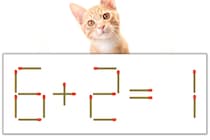 【マッチ棒パズル】正しい式にしよう！「6+2=1」【毎日脳トレ】