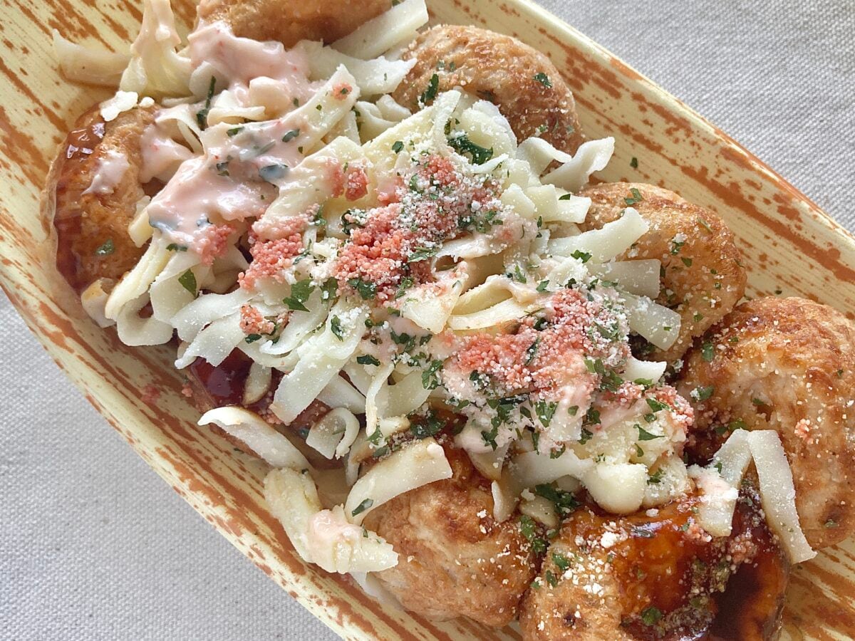 チーズ400%増量!?【ローソン】圧倒的とろふわ!明太チーズたこ焼き