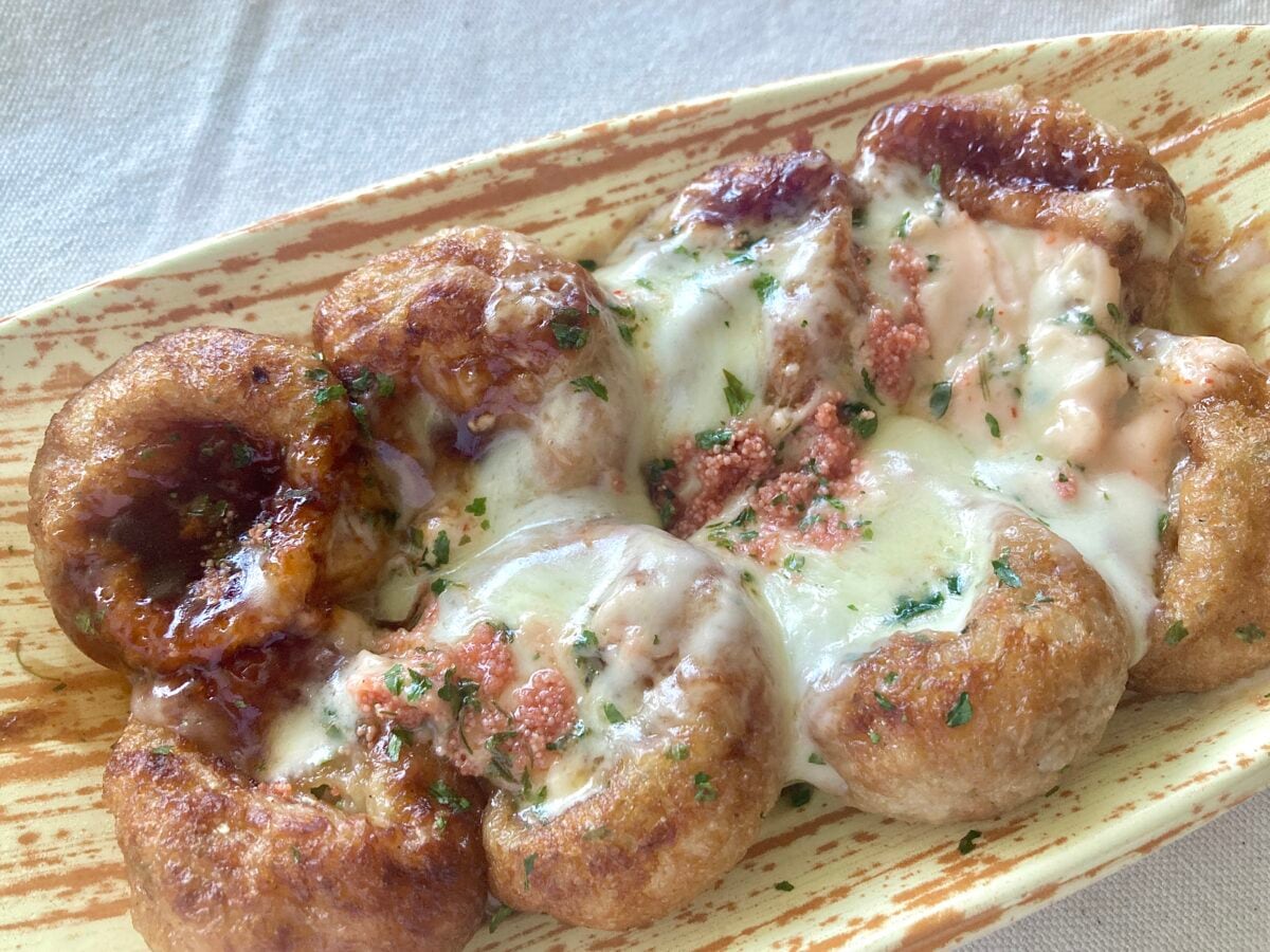 チーズ400%増量!?【ローソン】圧倒的とろふわ!明太チーズたこ焼き