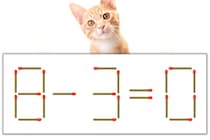 【マッチ棒パズル】正しい式にしよう！「8-3=0」【毎日脳トレ】