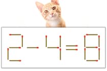 【マッチ棒パズル】正しい式にしよう！「2-4=8」【毎日脳トレ】