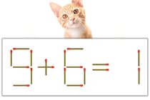 【マッチ棒パズル】正しい式にしよう！「9+6=1」【毎日脳トレ】